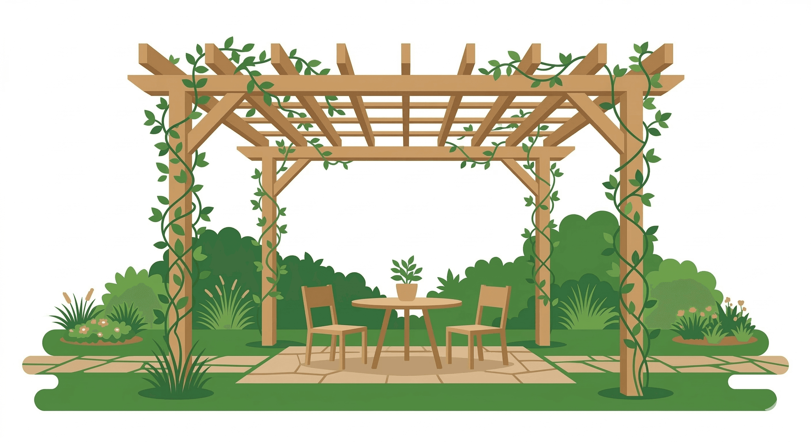 Pergola et tonnelle en Wallonie : faut-il un permis d'urbanisme ? (CoDT 2026)